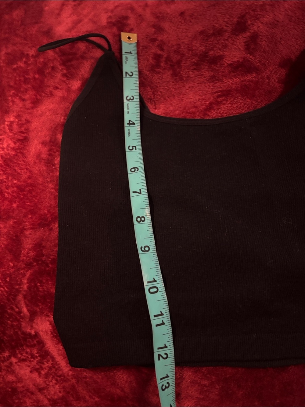 Black Ribbed Spaghetti Strap Tank Top - Picture 7 of 9